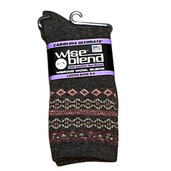 Wise Blend Women’s Merino Wool Blend Socks, Size M, NWT - Picture 1 of 4